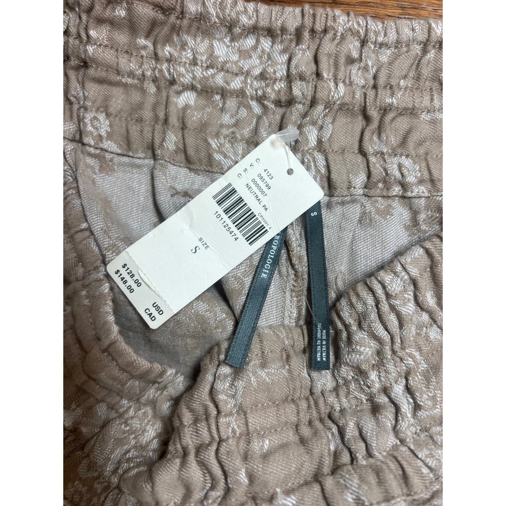 NWT Anthropologie The Somerset Jacquard Pull On Wide Leg Linen Blend Pants Small - Picture 11 of 15